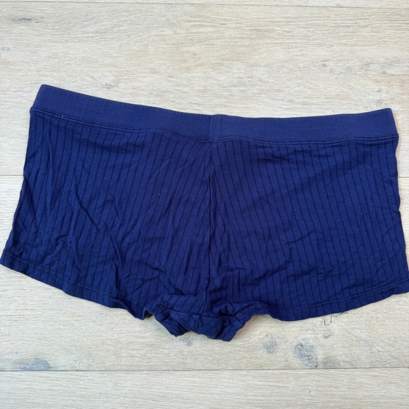 Splendid Dark Blue Ribbed Sleep Shorts - Picture 4 of 4